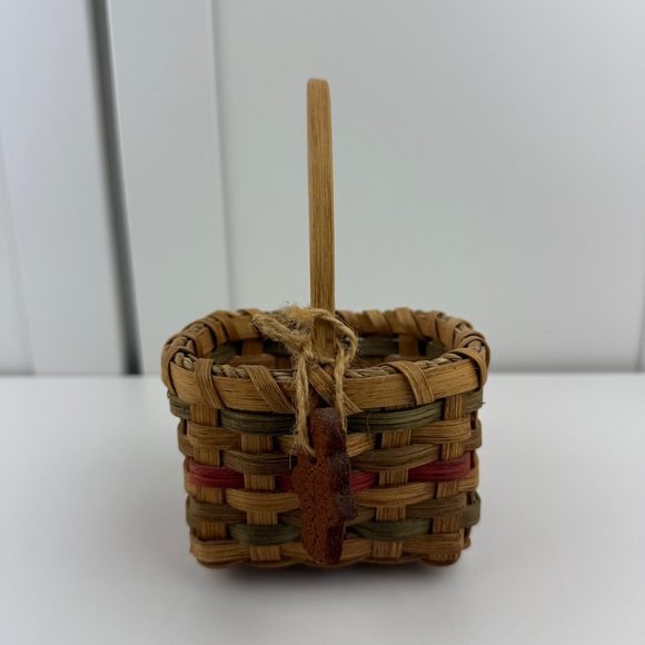 Vintage Miniature Basket Farmhouse Primitive Christmas Folk Art Country Decor! - Picture 3 of 16
